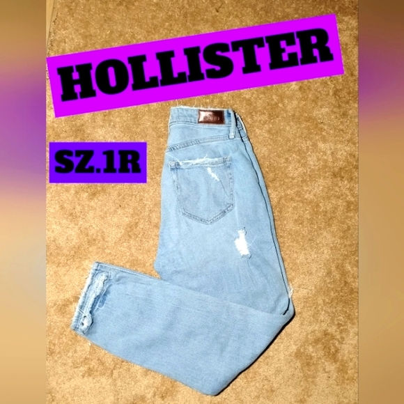 HOLLISTER Distressed Mom Jean Sz.1R - Picture 1 of 9